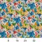 Blue Stain Resistant Performance Pet Friendly Floral Botanical Print Upholstery Fabric by The Yard - SKU: Margo Catalina